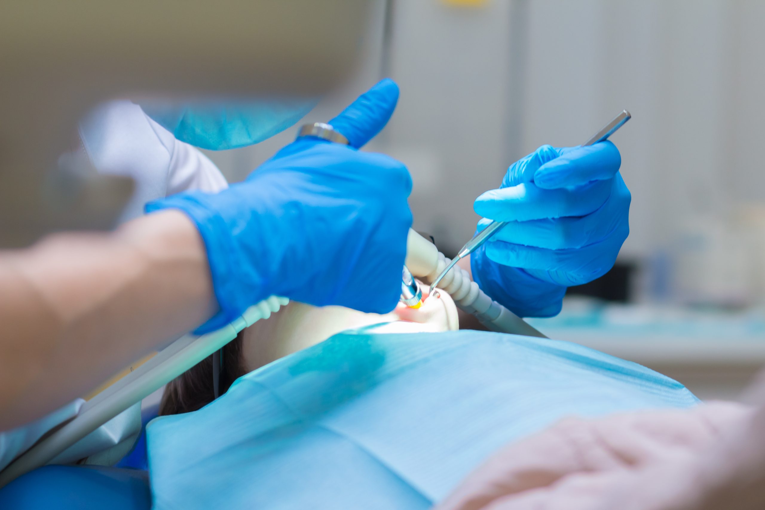Patient receiving sedation dentistry